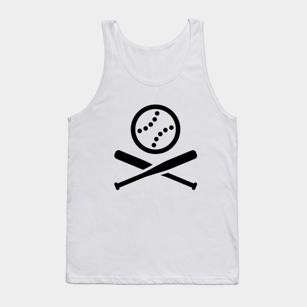 Baseball Softball Icon Pictogram (Black) Tank Top by MrFaulbaum